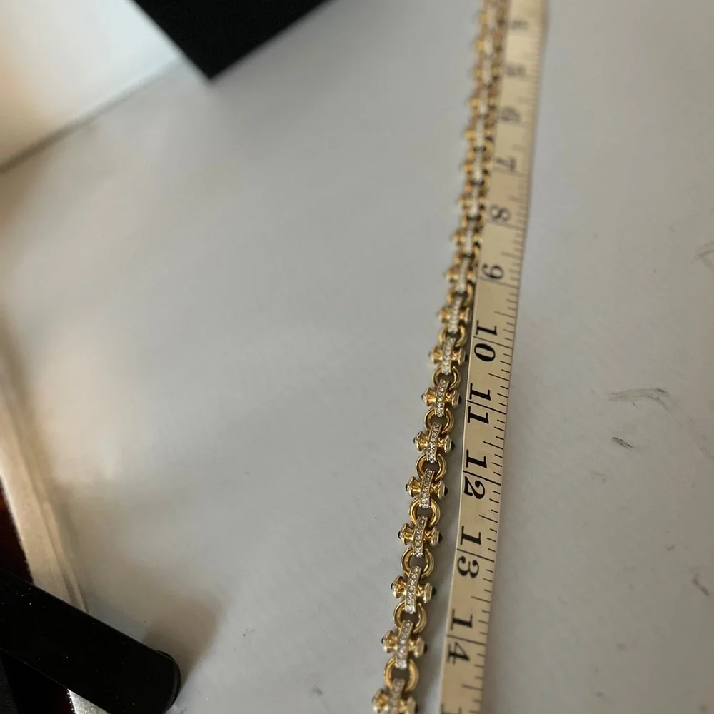 Luxurious Gold and Multicolor Gemstone Necklace - Picture 11 of 14